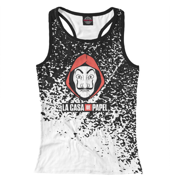 Женская майка-борцовка с изображением La Casa de Papel / Бумажный цвета Белый