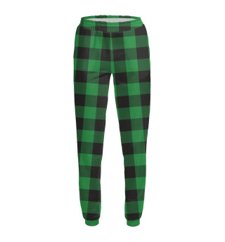 Женские спортивные штаны Зеленая шотландка