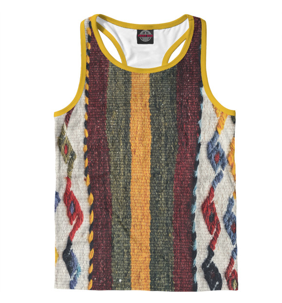 Мужская майка-борцовка с изображением ПОНЧО цвета Белый