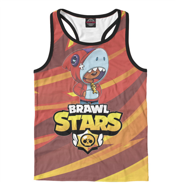 Мужская майка-борцовка с изображением Brawl Stars цвета Белый