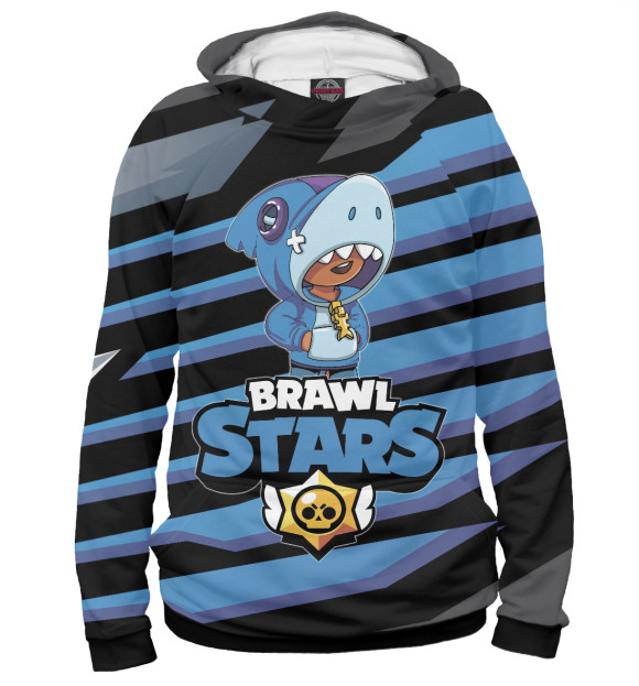 Мужское худи с изображением Brawl Stars цвета Белый