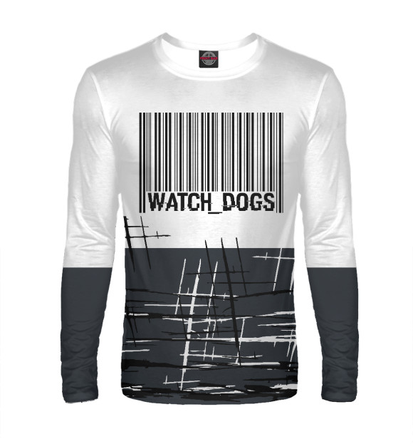Мужской лонгслив с изображением Watch Dogs:legion цвета Белый