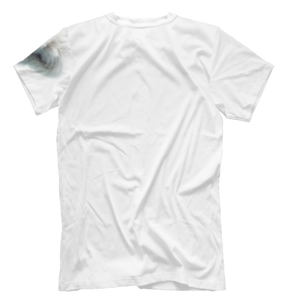 Мужская футболка с изображением Белый агрессивный медведь цвета Белый