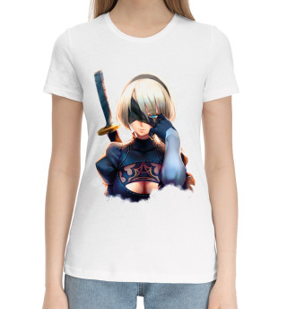 Хлопковая футболка для девочек 2b Nier Automata art