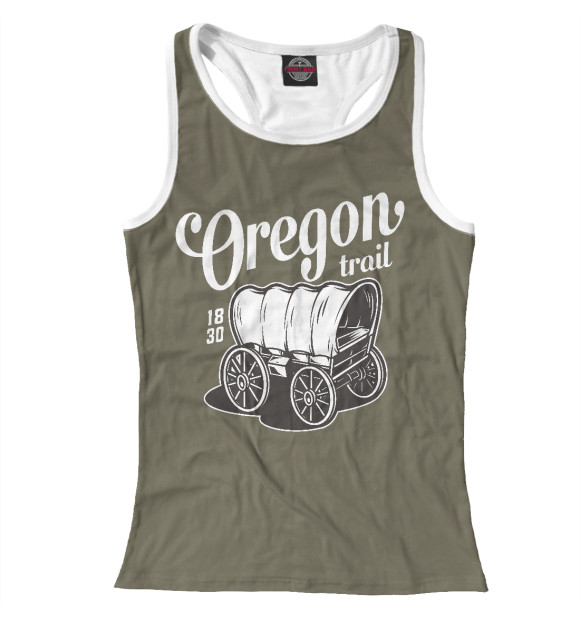 Женская майка-борцовка с изображением Вестерн цвета Белый