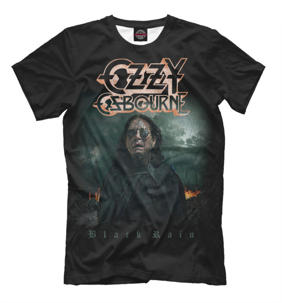 Футболка для мальчиков с изображением Ozzy Osbourne - Black Rain цвета Белый
