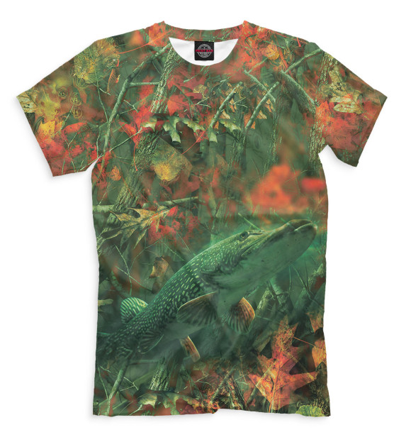 Футболка для мальчиков с изображением Камуфляж болото цвета Белый