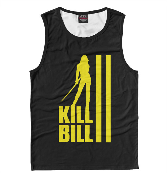 Майка для мальчика с изображением Kill Bill (силуэт) цвета Белый