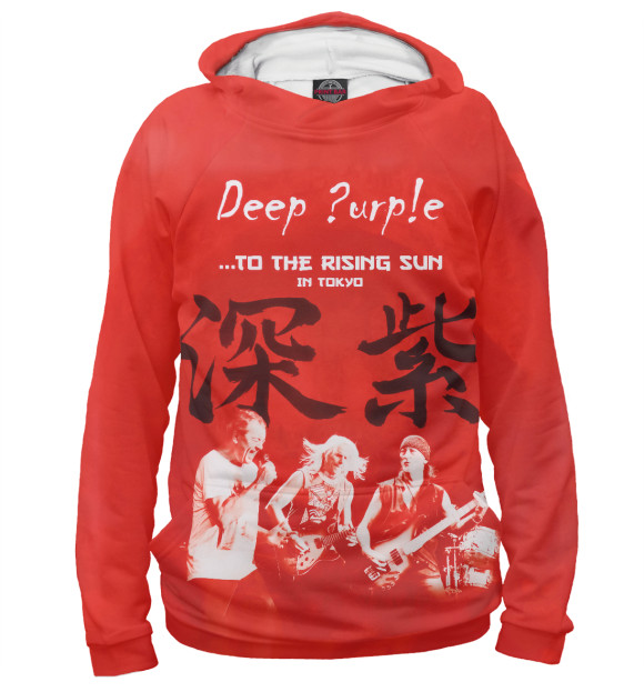 Женское худи с изображением Deep Purple цвета Белый