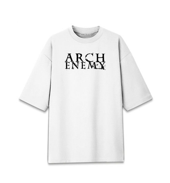 Мужская футболка оверсайз с изображением Arch Enemy цвета Белый