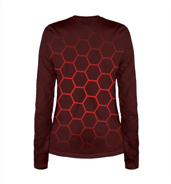 Женский лонгслив с изображением Броня цвета Белый