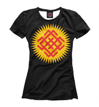 Женская футболка Символ славян в солнце