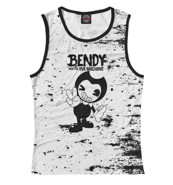 Майка для девочки с изображением Bendy and the ink machine цвета Белый