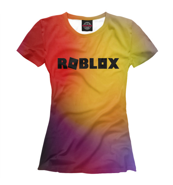 Женская футболка с изображением ROBLOX | РОБЛОКС цвета Белый