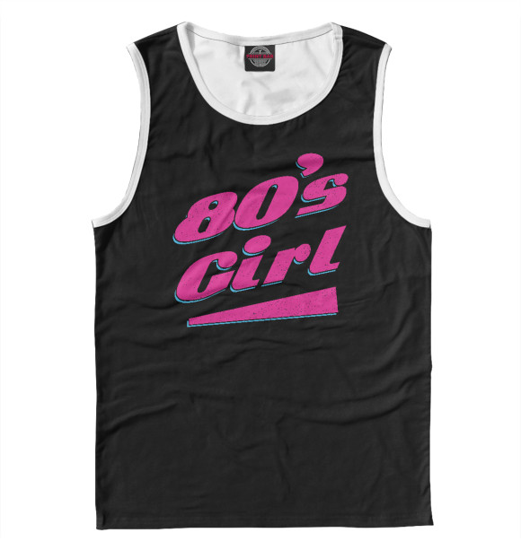 Майка для мальчика с изображением 80s Girl цвета Белый