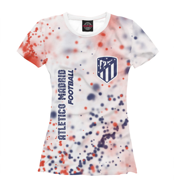 Футболка для девочек с изображением Atletico Madrid цвета Белый