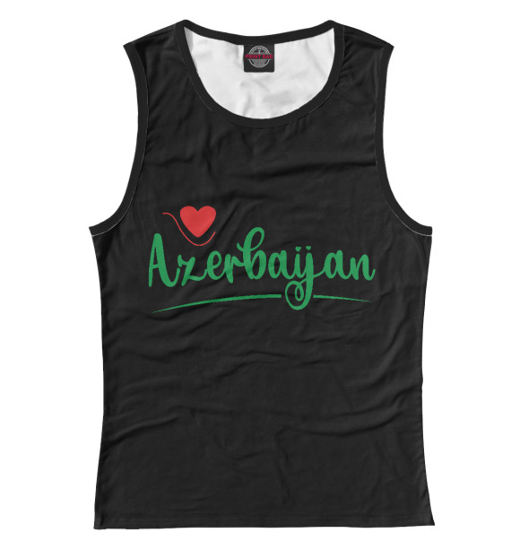 Майка для девочки с изображением Love Azerbaijan цвета Белый