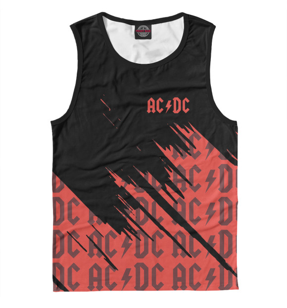 Майка для мальчика с изображением AC/DC цвета Белый