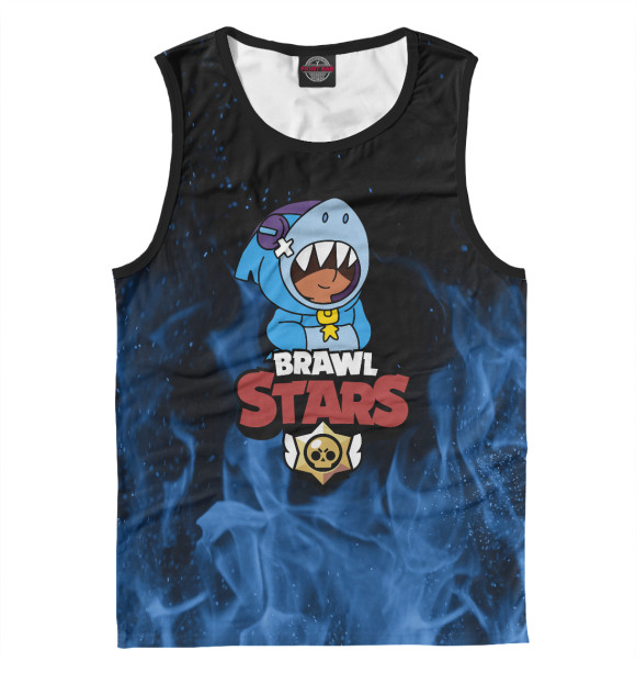 Майка для мальчика с изображением Brawl Stars - Leon цвета Белый