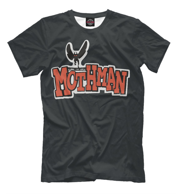 Мужская футболка с изображением Mothman цвета Белый