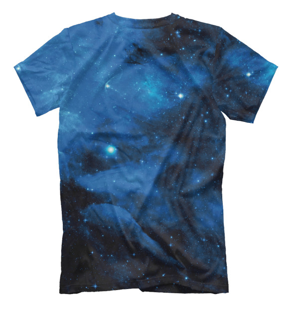 Мужская футболка с изображением Космический океан цвета Белый