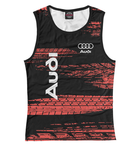 Женская майка с изображением Audi цвета Белый