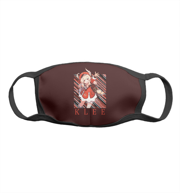 Маска тканевая с притом Кли Геншин импакт цвета Белый Маска тканевая с изображением Кли Геншин импакт цвета Белый