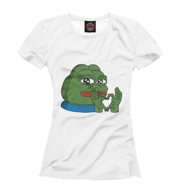 Футболка для девочек с изображением Pepe, pepe love цвета Белый