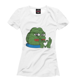 Женская футболка Pepe, pepe love