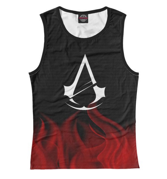 Женская майка с изображением Assassin’s Creed цвета Белый