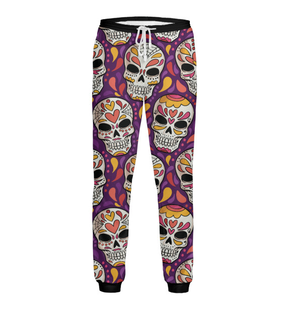Мужские спортивные штаны с изображением Мексиканские черепушки цвета Белый