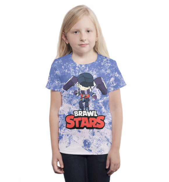 Футболка для девочек с изображением Эдгар  Edgar Brawl Stars цвета Белый