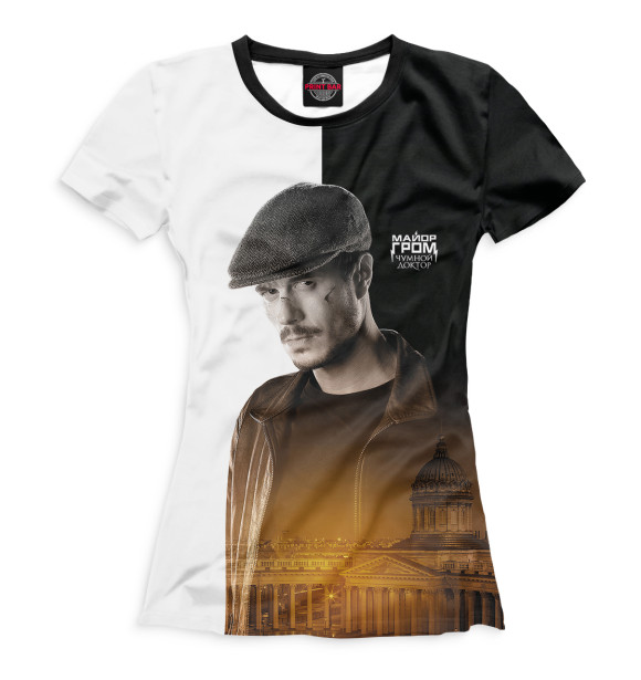 Футболка для девочек с изображением Майор Гром цвета Белый