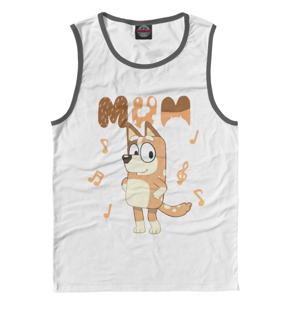 Мужская майка с изображением Dog Mum цвета Белый