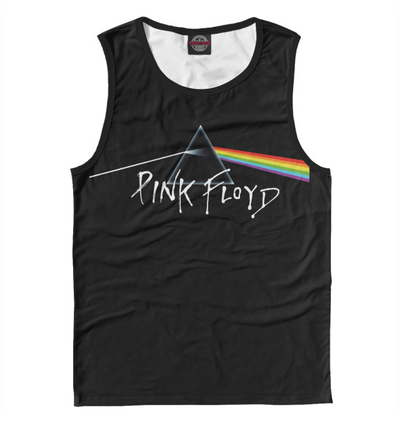 Майка для мальчика с изображением Pink Floyd: Пинк Флойд лого и радуга цвета Белый