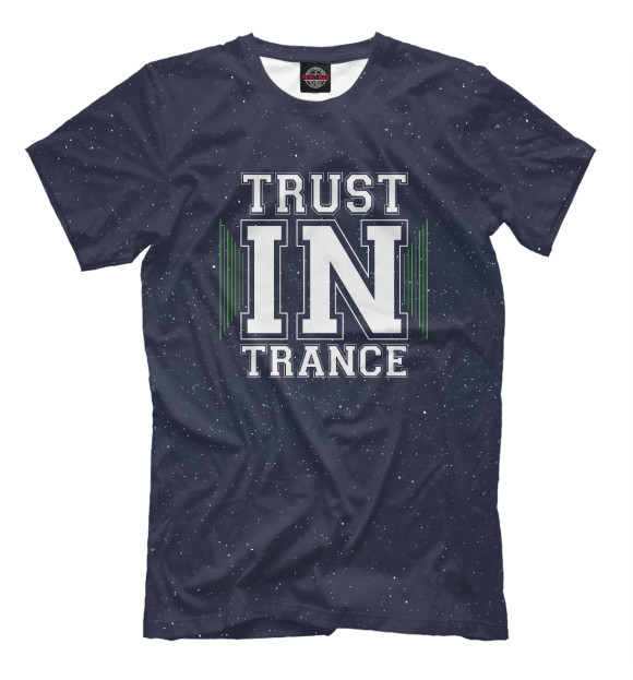 Футболка для мальчиков с изображением Trust in trance цвета Белый