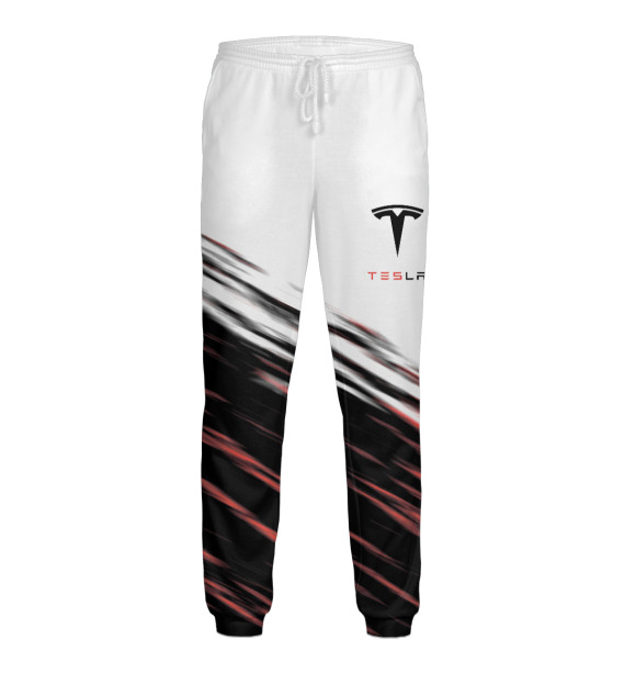 Мужские спортивные штаны с изображением Tesla цвета Белый