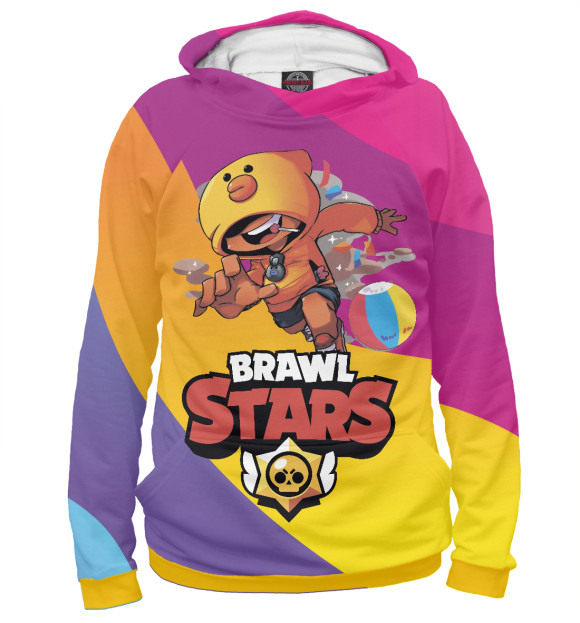 Мужское худи с изображением Brawl stars цвета Белый