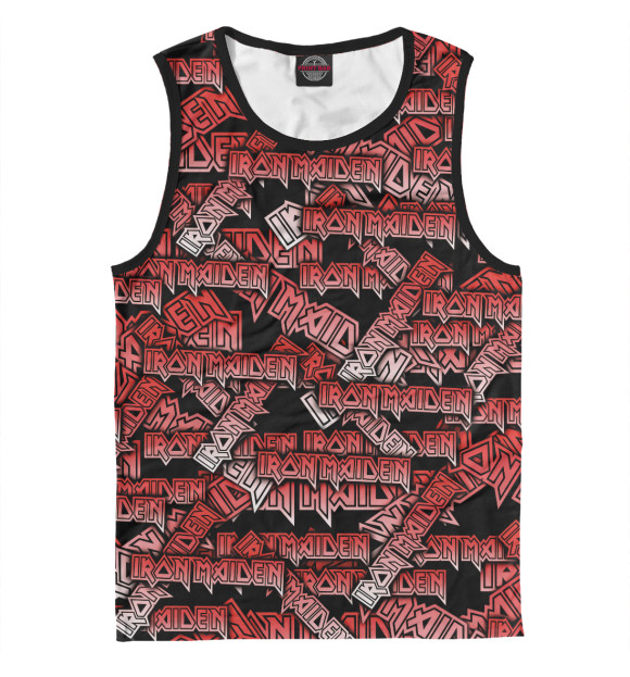 Мужская майка с изображением Iron Maiden цвета Белый