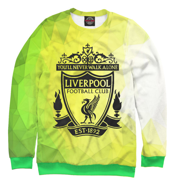 Свитшот для девочек с изображением Liverpool / Ливерпуль цвета Белый
