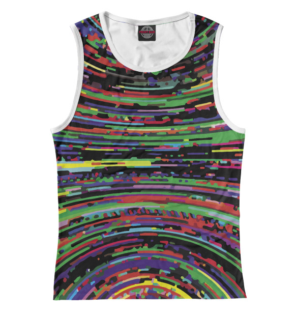 Женская майка с изображением Color pattern линии цвета Белый