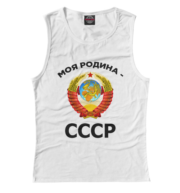 Майка для девочки с изображением СССР цвета Белый