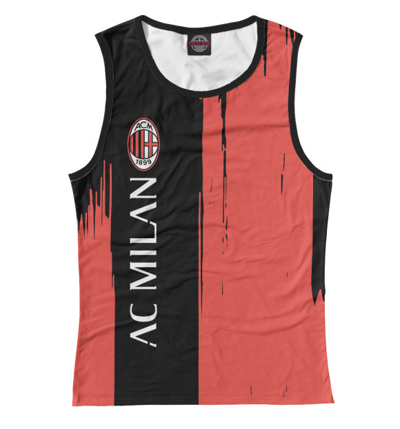 Женская майка с изображением AC Milan цвета Белый