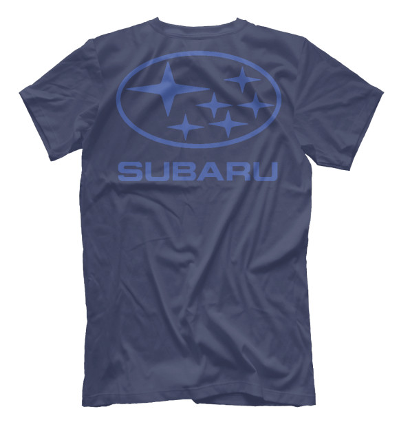 Мужская футболка с изображением Subaru цвета Белый