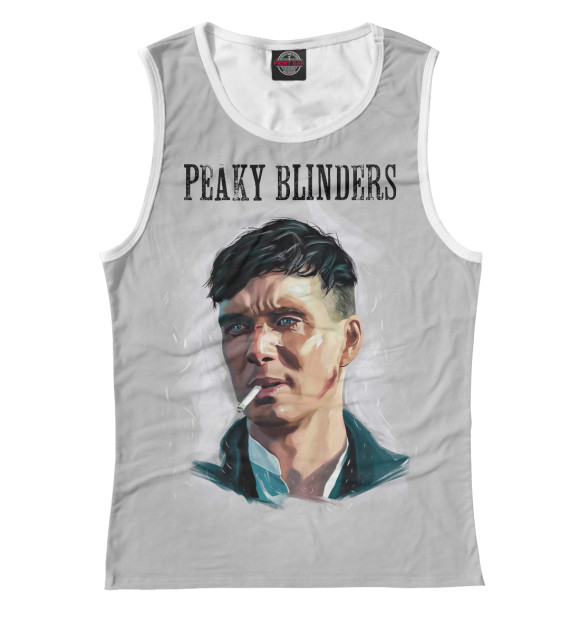 Майка для девочки с притом Острые козырьки цвета Белый Майка для девочки с изображением Острые козырьки цвета Белый