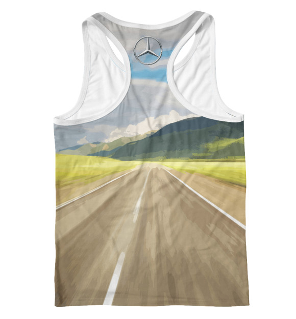 Мужская майка-борцовка с изображением Highway цвета Белый