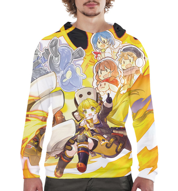 Мужское худи с изображением Хук цвета Белый