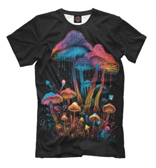 Мужская футболка Люминесцентные грибы