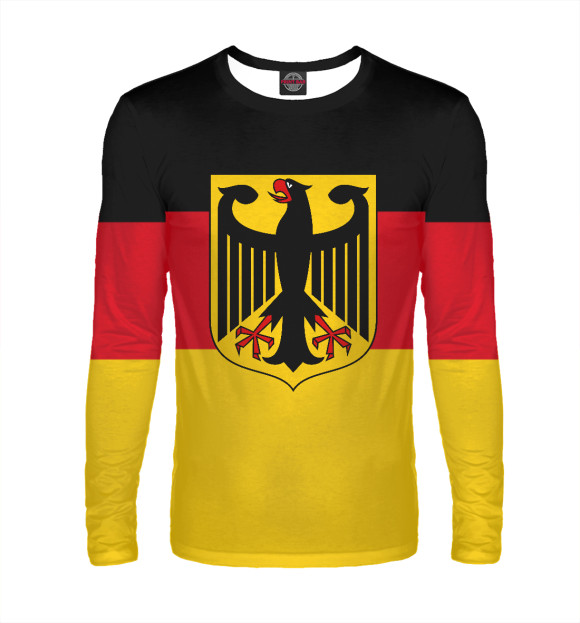 Мужской лонгслив с изображением GERMANY цвета Белый