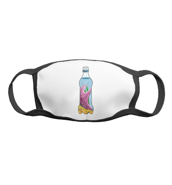 Маска тканевая с притом Морская звезда в бутылке цвета Белый Маска тканевая с изображением Морская звезда в бутылке цвета Белый